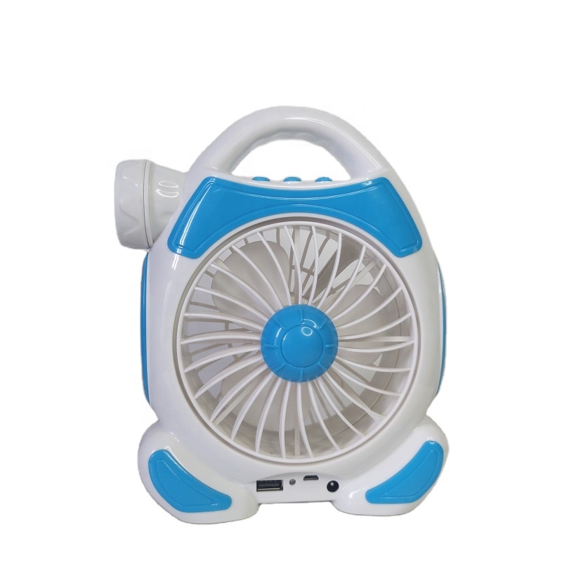 2022 Multifunctional portable rechargeable 2in1 dc motor small usb camping fan with led lights