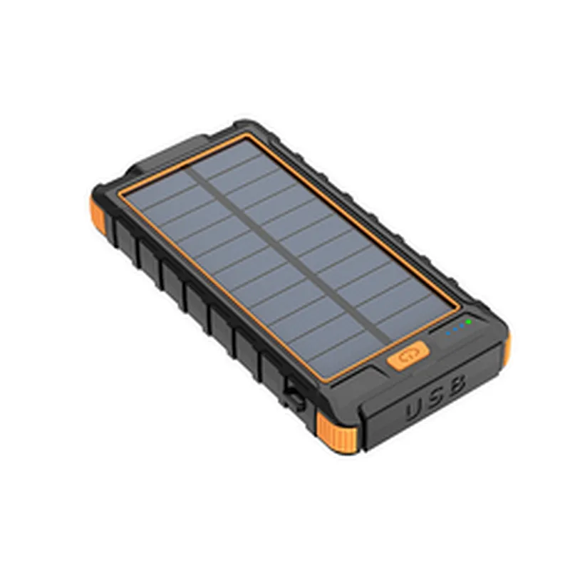 Wholesale cheap high quality  portable small phone outdoor camping solar panel smart power bank fast charger big 10000mah 10000