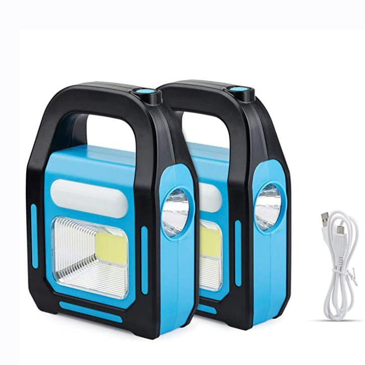 3 en 1 Solar USB Recargable brillante COB LED linterna de camping carga para dispositivo impermeable de emergencia luz LED linte