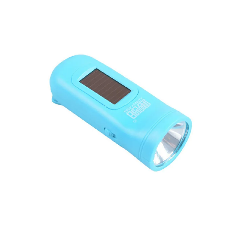 Outdoor tool solar hand crank flashlight rechargeable waterproof led emergency light