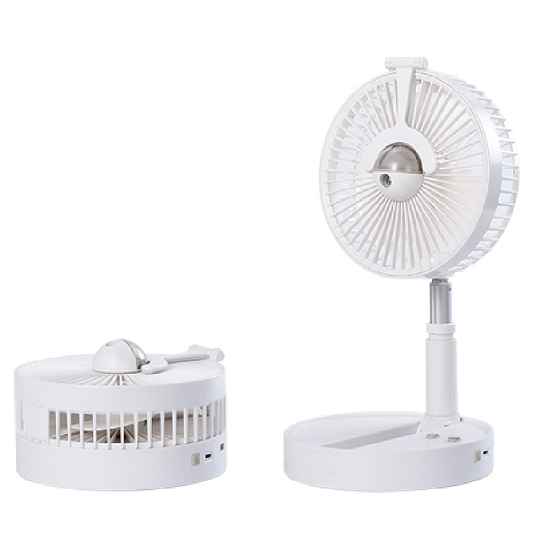 10000mAh Portable Telescopic USB Fan With Mist humidifier LED Light Power Bank speaker