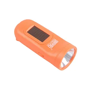 Outdoor tool solar hand crank flashlight rechargeable waterproof led emergency light