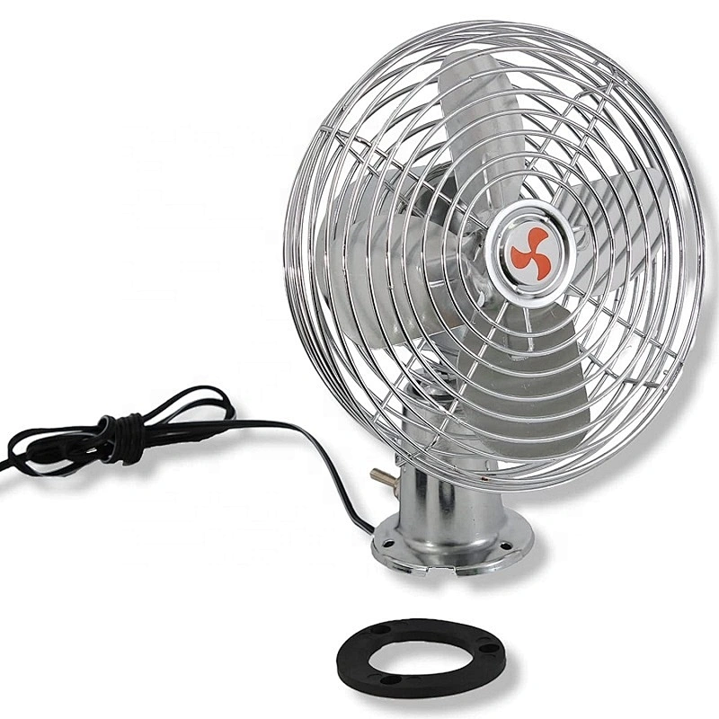 12/21v 6inch 8inch 12inch 2 Speed Chrome bus fan for RV Delivery Vehicle Van All Metal