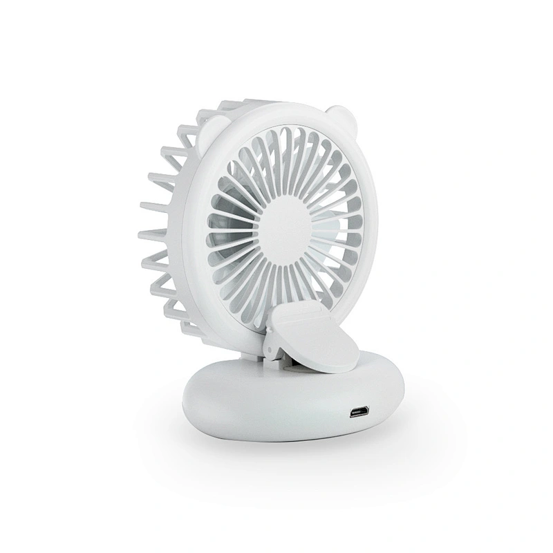 Neon-Glo Custom Laah Rgb Mini Lamparas Ventilateurs De Teto Rechargeable Electronic Usb Portatil Fan With Light