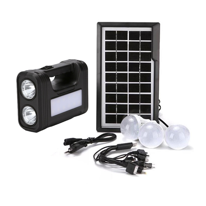 GD 8017 Solar Lights Off Grid Rechargeable Mini Lite DC Portable Energy Power Home Solar Lighting Kit System