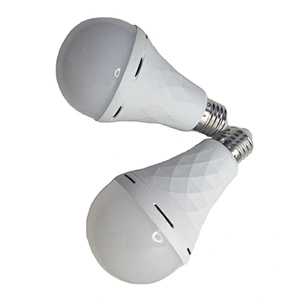 Smart dimmable diamonds led light bulb 18650 battery ac dc inverter energy saving electrical emergency light recharble  b22 e27