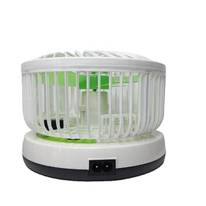 Best portable multifunctional rechargeable fan dc motor table foldaway emergency electric desktop fan with 8 hour working lamp