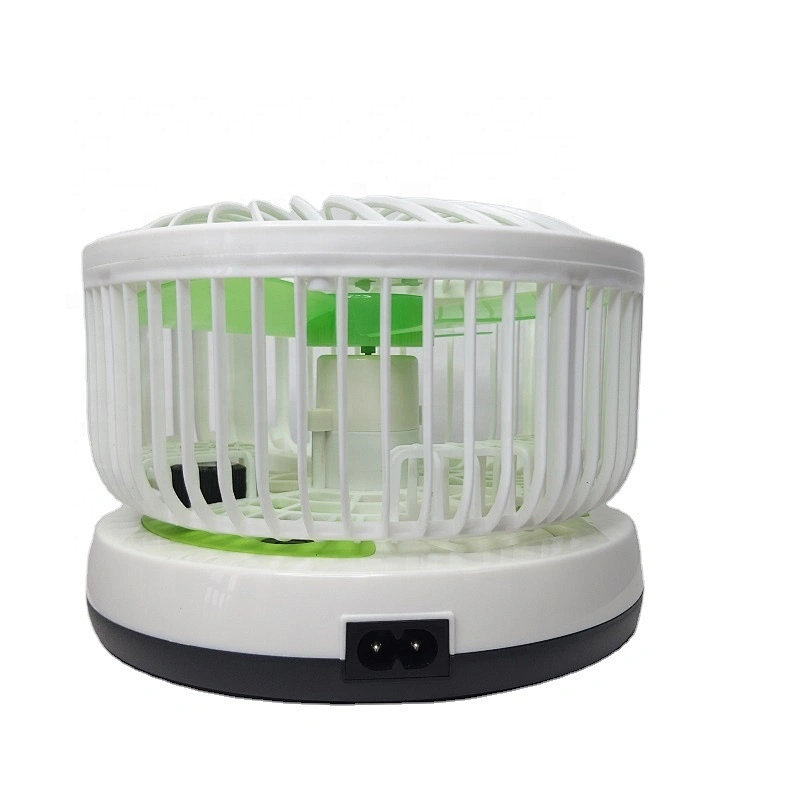 Best portable multifunctional rechargeable fan dc motor table foldaway emergency electric desktop fan with 8 hour working lamp