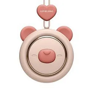 Mini Leafless Fan Cute Pet Hands Free Lanyard Portable Usb Charging Neck Fan Summer Travel Office Outdoor