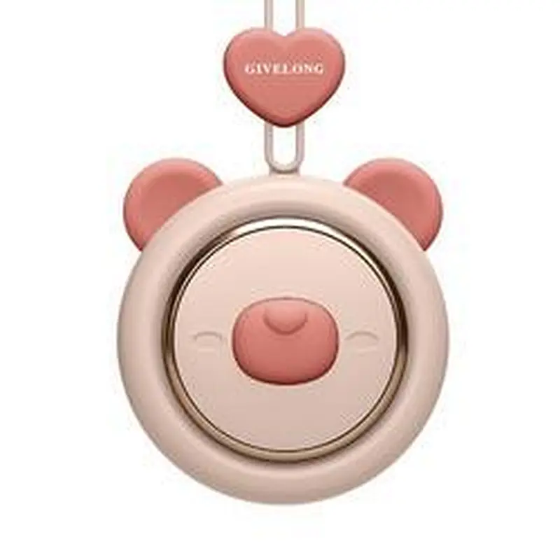 Mini Leafless Fan Cute Pet Hands Free Lanyard Portable Usb Charging Neck Fan Summer Travel Office Outdoor