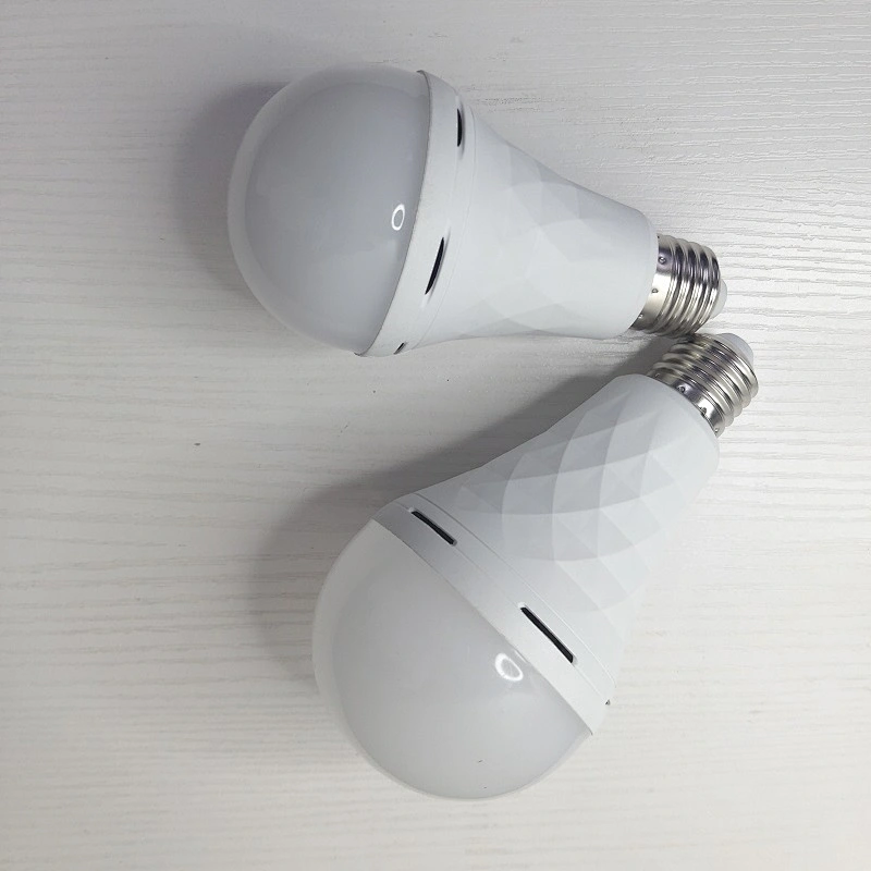 Smart dimmable diamonds led light bulb 18650 battery ac dc inverter energy saving electrical emergency light recharble  b22 e27