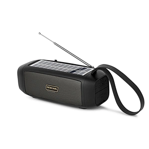 Solar mini multi-function bar wireless stereo player music MP3 speaker with 10W led lamp