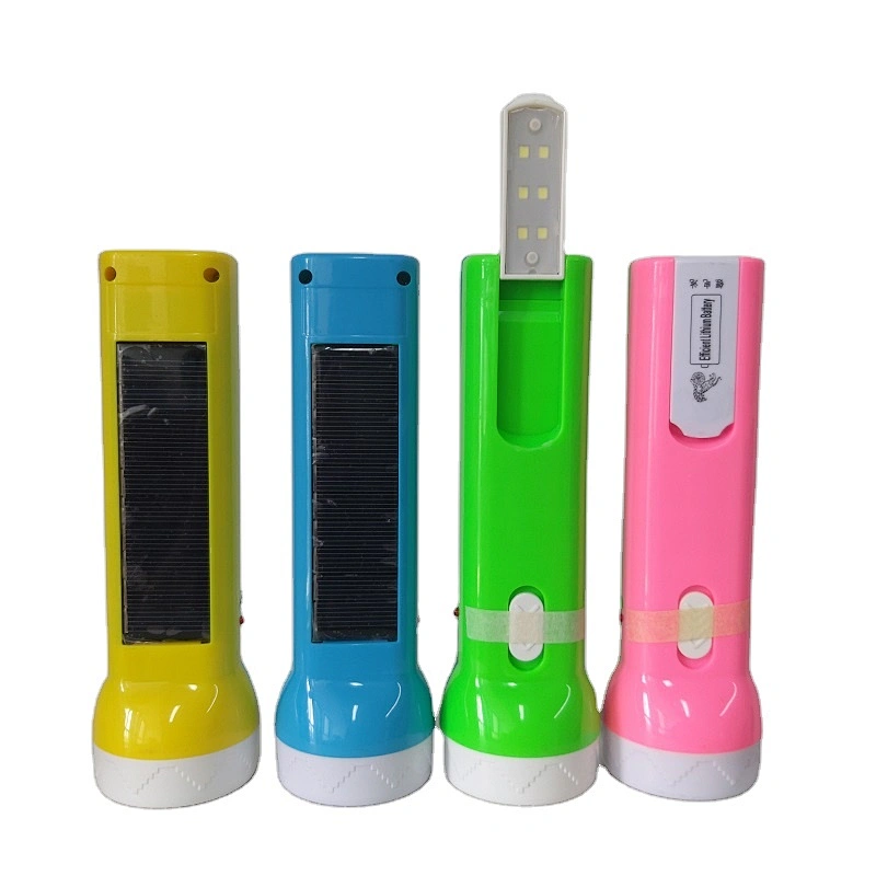 High quality 2in1 solar panel hand held mini 9 led flashlight big power security multi function small usb torch with power bank