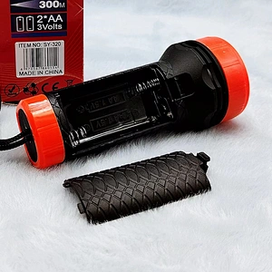 Cheap price portable mini  power supper brightness SY-320 2*AA dry battery led torch flashlight