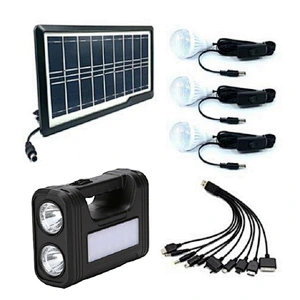 Best Seller GD-8017 Emergency Light Home Power Panel Torch Small Solar System Kit Camping Lantern Power Bank For Mobile Phone