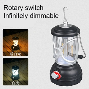 Rechargeable Waterproof Hanging Plastic Camping Lights Dimming Tent Lamp High Power Light LED Lantern for Outdoor activites