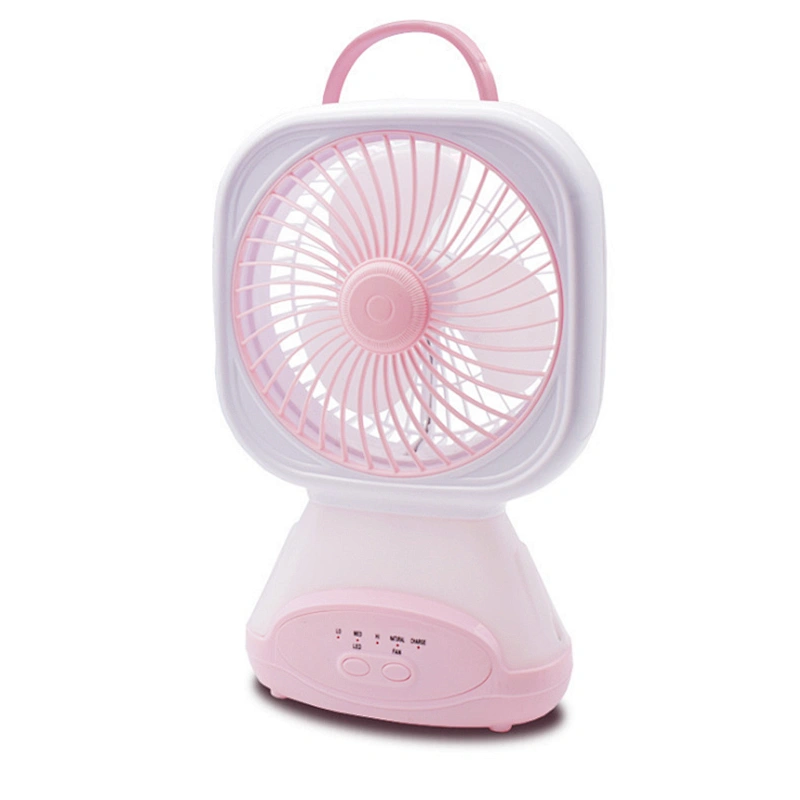 6inch  home study Rechargeable battery emergency electric table fan with LED night light  hot sell electric fan save energy