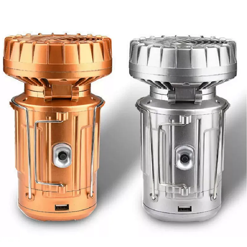 Portable Camping Fan with Portable Tent Collapsible USB Rechargeable Solar Power work light LED light Telescopic Bivouac Lantern