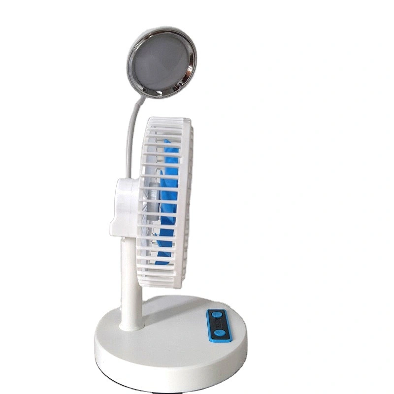 2022 1200mAh lithium battery usb charging 7 inch small adjustable pc standing table fan with desk led light