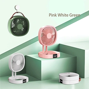 2022 newest zhongshan fold desk portable USB charging small wireless DC 3V 5V 12V 24V outdoor camping led ceiling fan with light