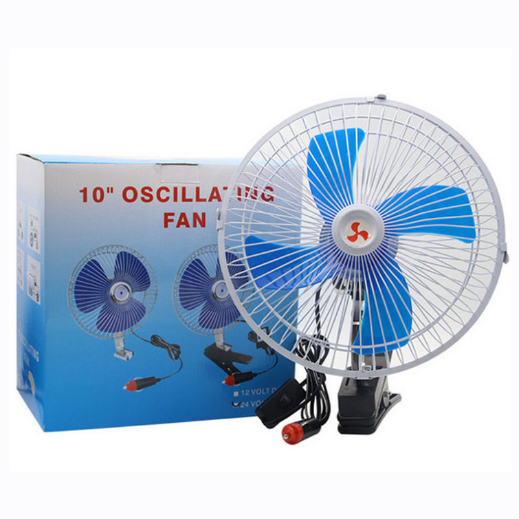 DC 12V 24V 6 8 10 inch Car Fan 6inch 8inch 10inch Oscillating Portable Auto Mini Car Fan