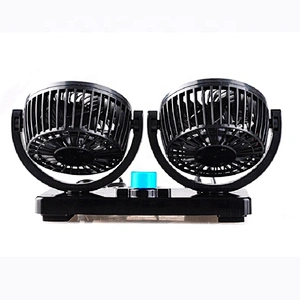 Mini 5 inch auto cooling portable car seat fan small dual heads 12v car fan 24v truck air fan universal