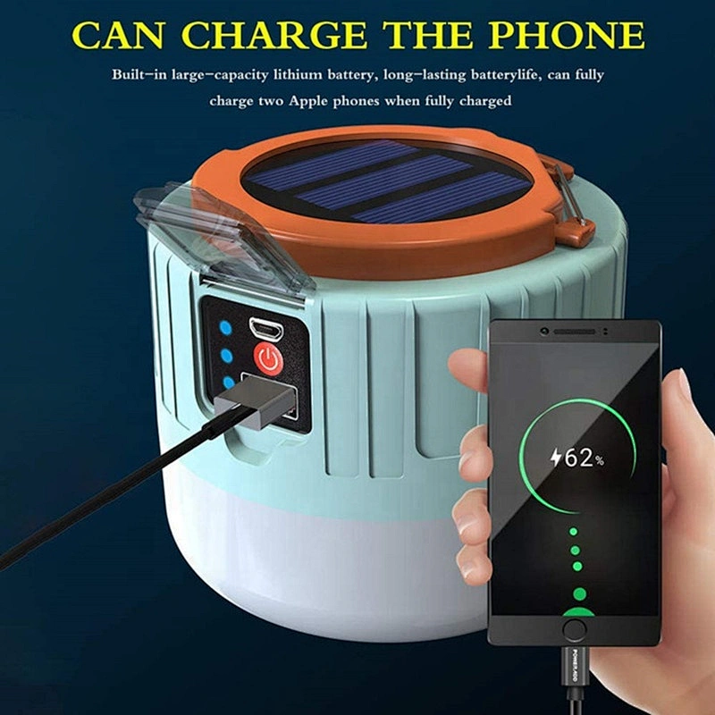 IP55 Solar Camping Light LED Rechargeable Camping Lantern Waterproof Emergency Camping Light Portable Light with Remote