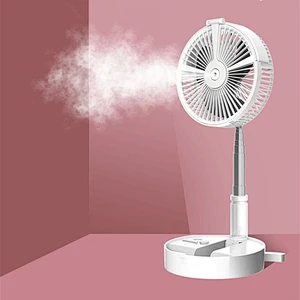 Best price Multi-Function Portable Storage Folding floor stand Rechargeable Electric hydrating air Cooling spray Humidifier fan