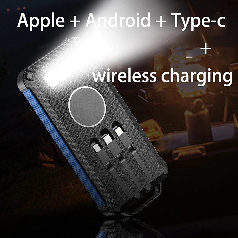 Solar chaiging portable powerbank wireless magnetic ultra thin Apple Android Type C keychain power bank for 10000mah 20000mah