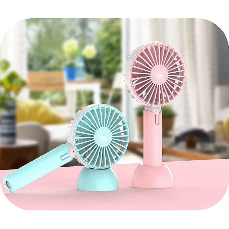 Wholesale price usb charging electric dc motor mini rechargeable stand hand portable fan power mute desktop fan