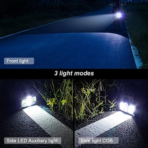 solares 3 en 1 COB recargable por USB carga para dispositivo linterna de emergencia impermeable LED de mano