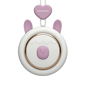 Pocket Size Cute Camera Style Hanging Free Neck Fan USB Rechargeable Battery Mini Fan With Hanging Rope