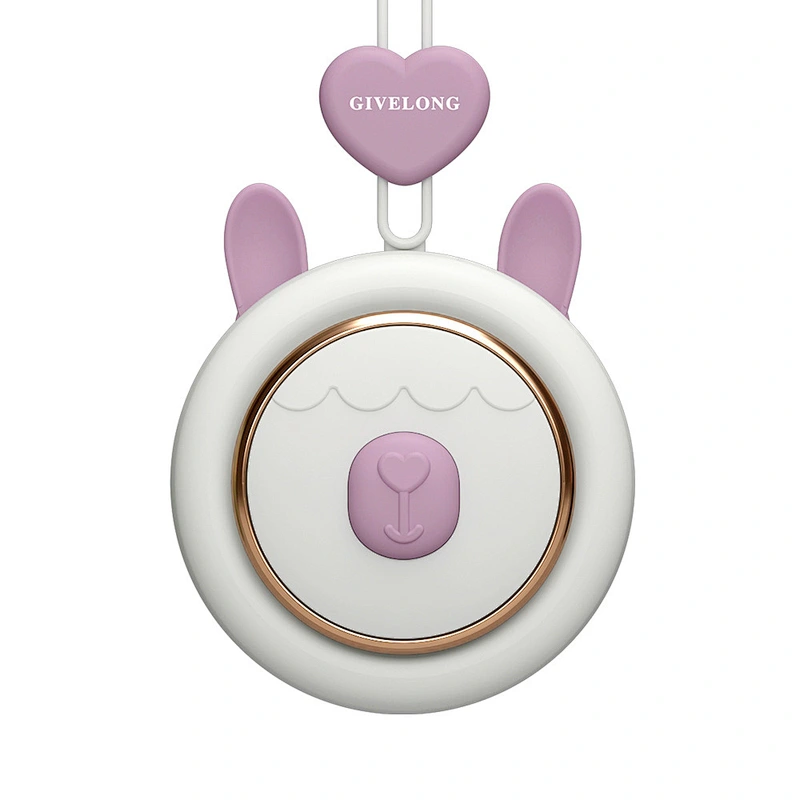 Pocket Size Cute Camera Style Hanging Free Neck Fan USB Rechargeable Battery Mini Fan With Hanging Rope