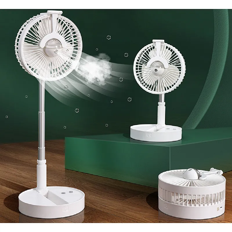 Portable Folding Humidifier Fan 10000mah Rechargeable Quiet USB Mini Speaker Fan