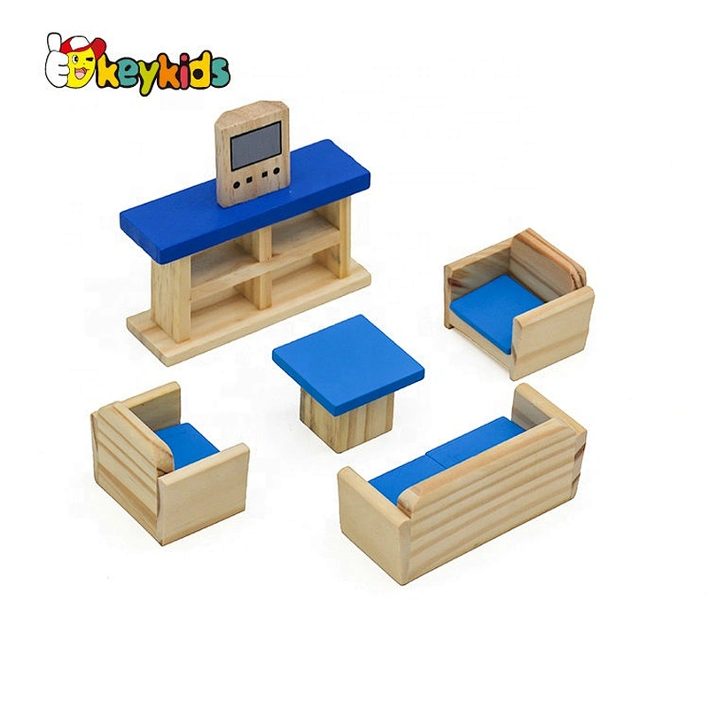 Pretend play diy wooden miniature doll furniture for kids W06B103