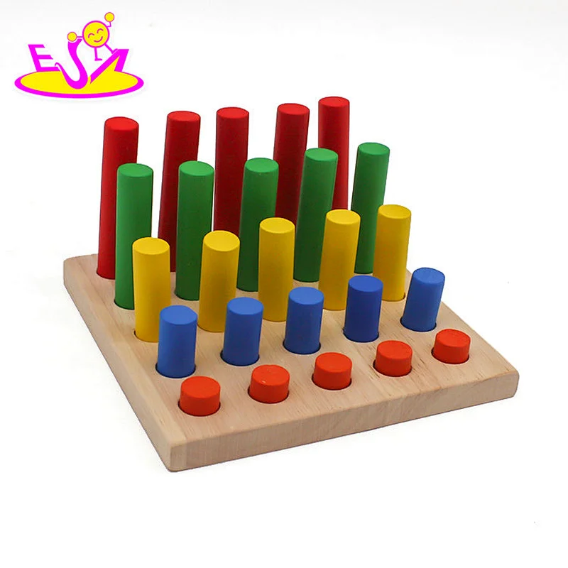 High quality 14 PCS baby teach aid combination wooden montessori toys for 3+ ages W12F033