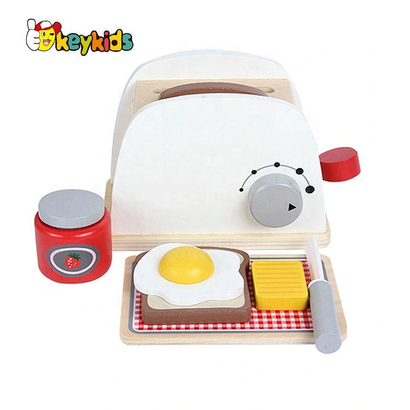 New arrival play toaster set wooden toy food set for kids W10D229
