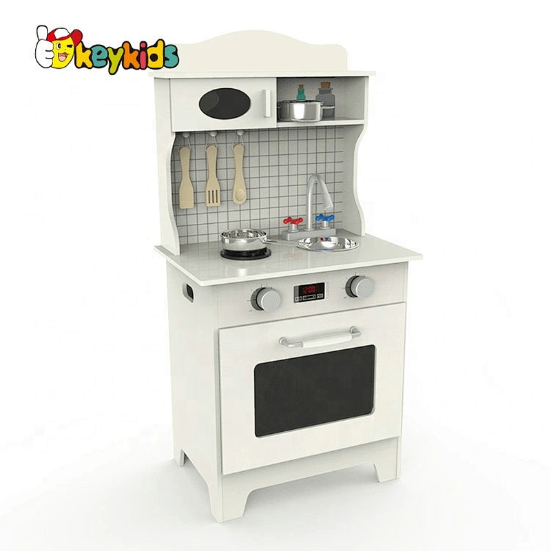 New Original Design small white wooden toy kitchen set for kids W10C548