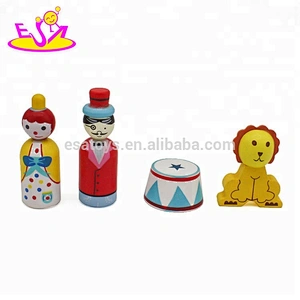 New design cartoon circus toy wooden small dollhouse for children W06A327