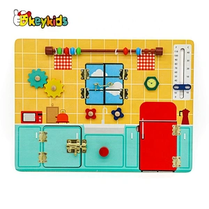 New design activity play wooden baby sensory board for education W12D112
