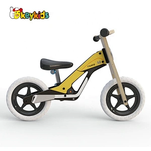 New arrived yellow wooden retro balance bike for children W16C295