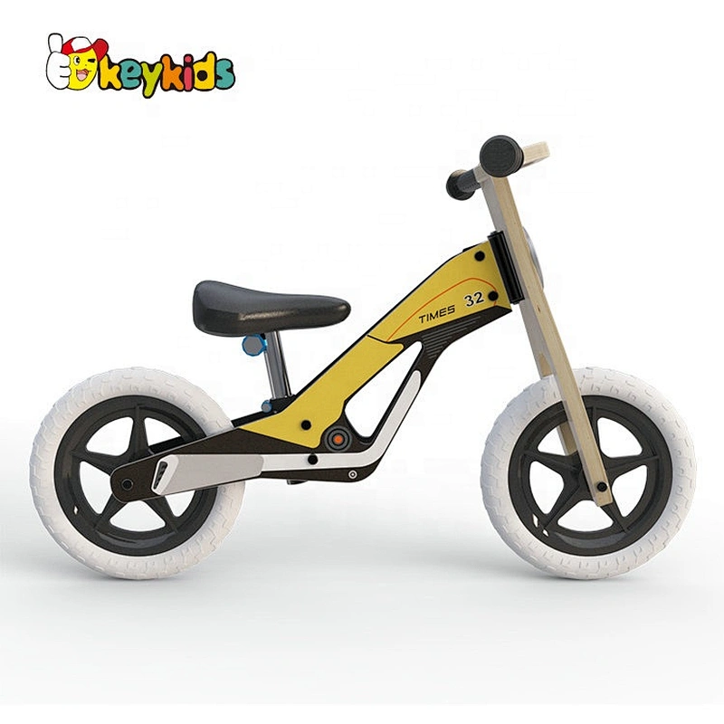 New arrived yellow wooden retro balance bike for children W16C295