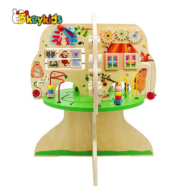 Customize educational wooden play and learn activity table for kids W12D224