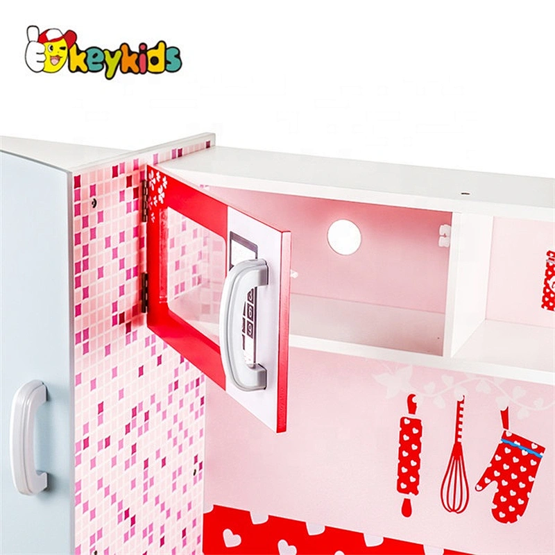 Best sale children big wooden play kitchen set with accessories W10C037A