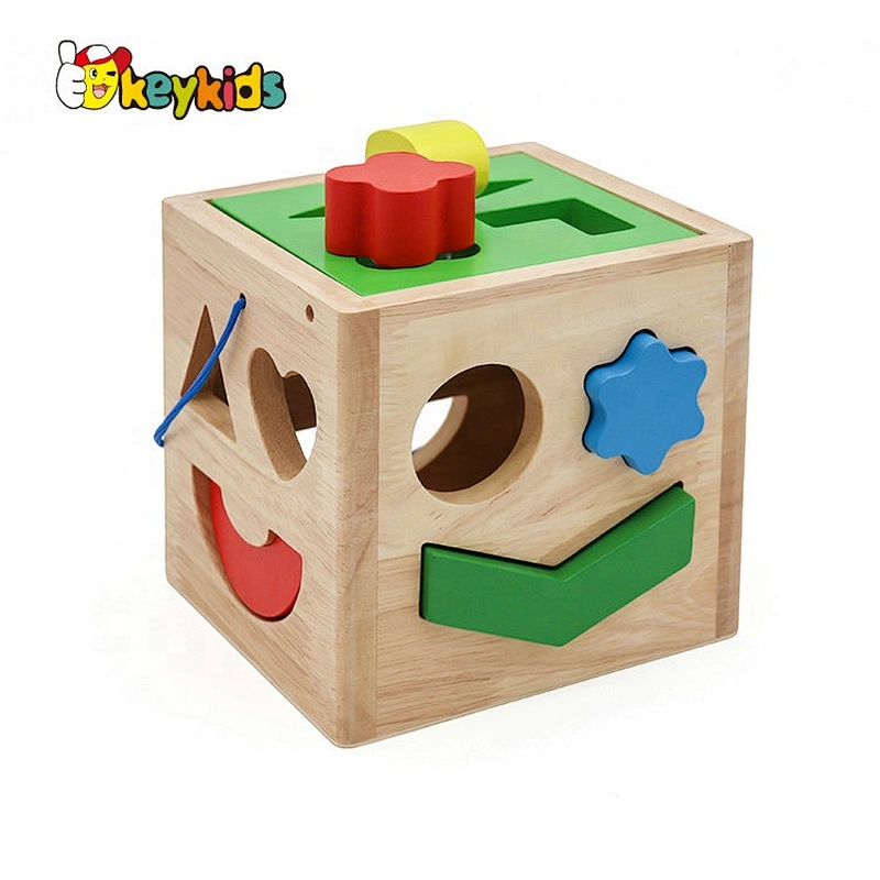 New Educational Kids Wooden Montessori Activity Cube W12D204