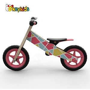 New design girls pink wooden toy bike for wholesale W16C275