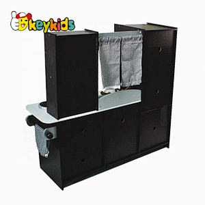wholesale cheap espresso wooden pretend toy kitchen set for kids W10C337