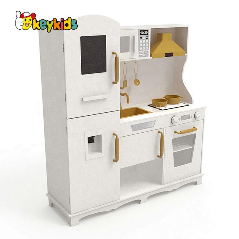 Customize gold wooden kitchen toys play set for kids W10C597A