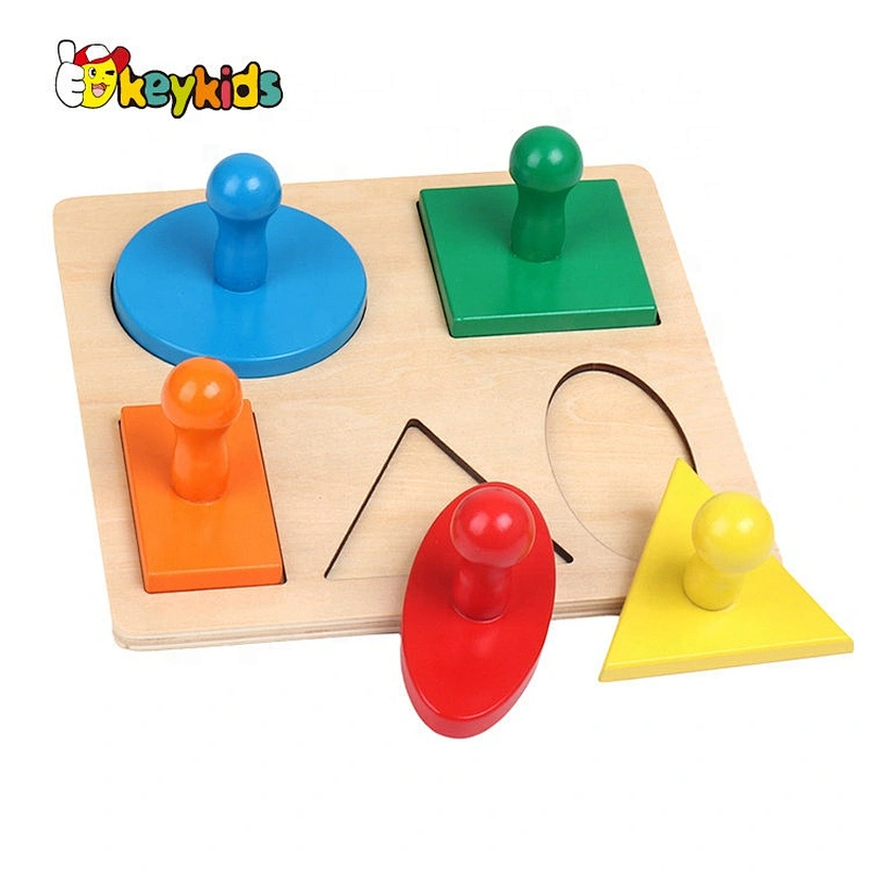 High quality kids preschool wooden montessori curriculum with knob W12F102