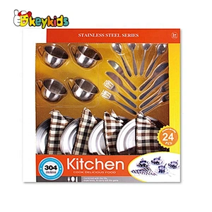 wholesale 21 PCS stainless steel play kitchen pots and pans for children M03A003